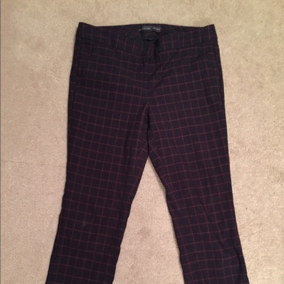 stretch plaid pants